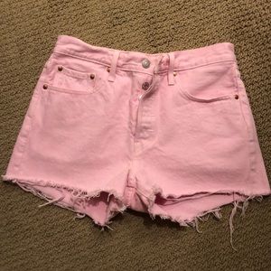 Pink Levi’s Denim Short Shorts